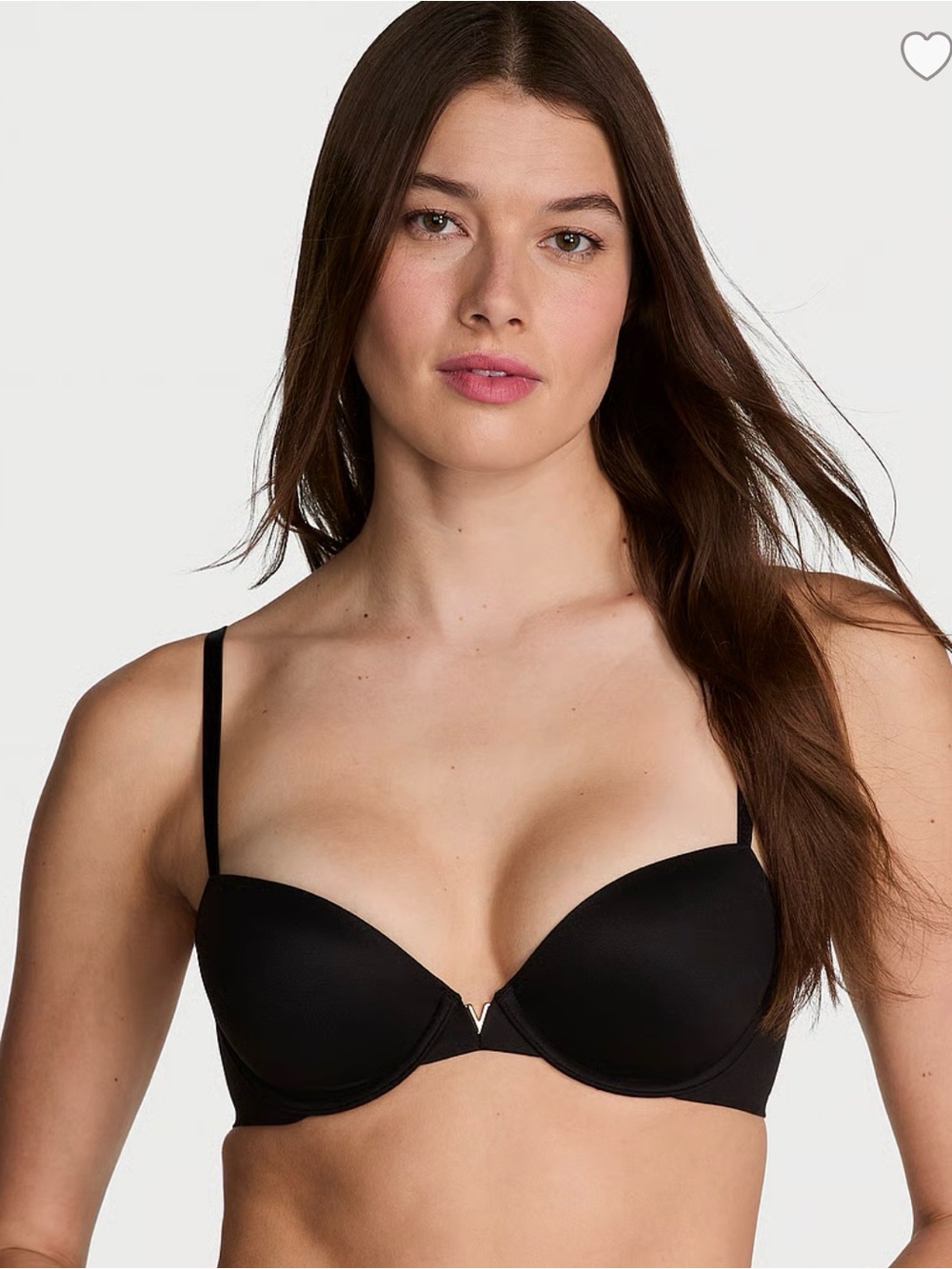 Victoria Secret Black Lightly Lined Plunge Demi Bra size 34C NWOT